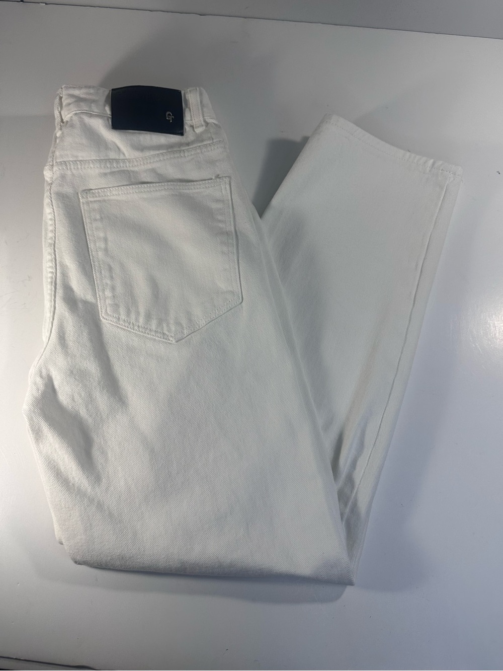 Game Time Men’s White Denim Jeans Size 32 Straight Leg 100% Cotton Casual